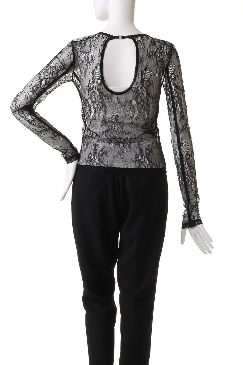 【プランク プロジェクト/PRANK PROJECT】のバックオープンレーストップス / Back Open Lace Top 人気、トレンドファッション・服の通販 founy(ファニー) 　ファッション　Fashion　レディースファッション　Fashion for Women　トップス・カットソー　Cut & Sew Tops　シャツ・ブラウス・オフィスカジュアル　Elegant Blouses & Button-Ups　インナー　Innerwear　スリーブ　Sleeve, Long Sleeve / Short Sleeve　フロント　Front, Front Design　レース　Lace, Lace Fabric　ロング　Long, Long-Length　切替　Switching, Contrast Panel　other-4|ID: prp329100003757590 ipo3291000000036878072