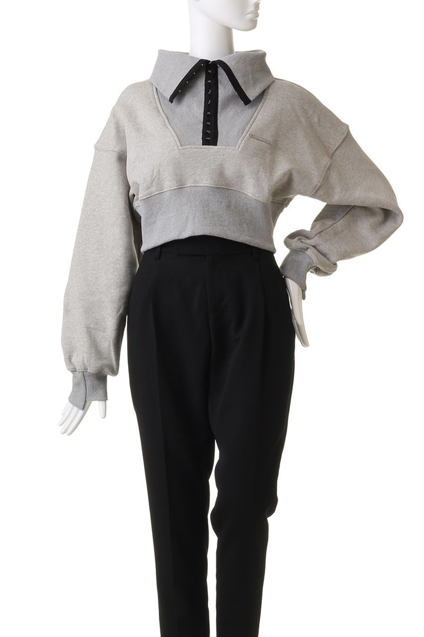 【プランク プロジェクト/PRANK PROJECT】のフックアイカラークロップドスウェット / Hook Eye Collar Cropped Sweatshirt 人気、トレンドファッション・服の通販 founy(ファニー) 　ファッション　Fashion　レディースファッション　WOMEN　トップス・カットソー　Tops/Tshirt　シャツ/ブラウス　Shirts/Blouses　パーカ　Sweats　ロング / Tシャツ　T-Shirts　スウェット　Sweat　カットソー　Cut and Sewn　おすすめ　Recommend　フロント　Front　ボトム　Bottom　other-2|ID: prp329100003757592 ipo3291000000031371285