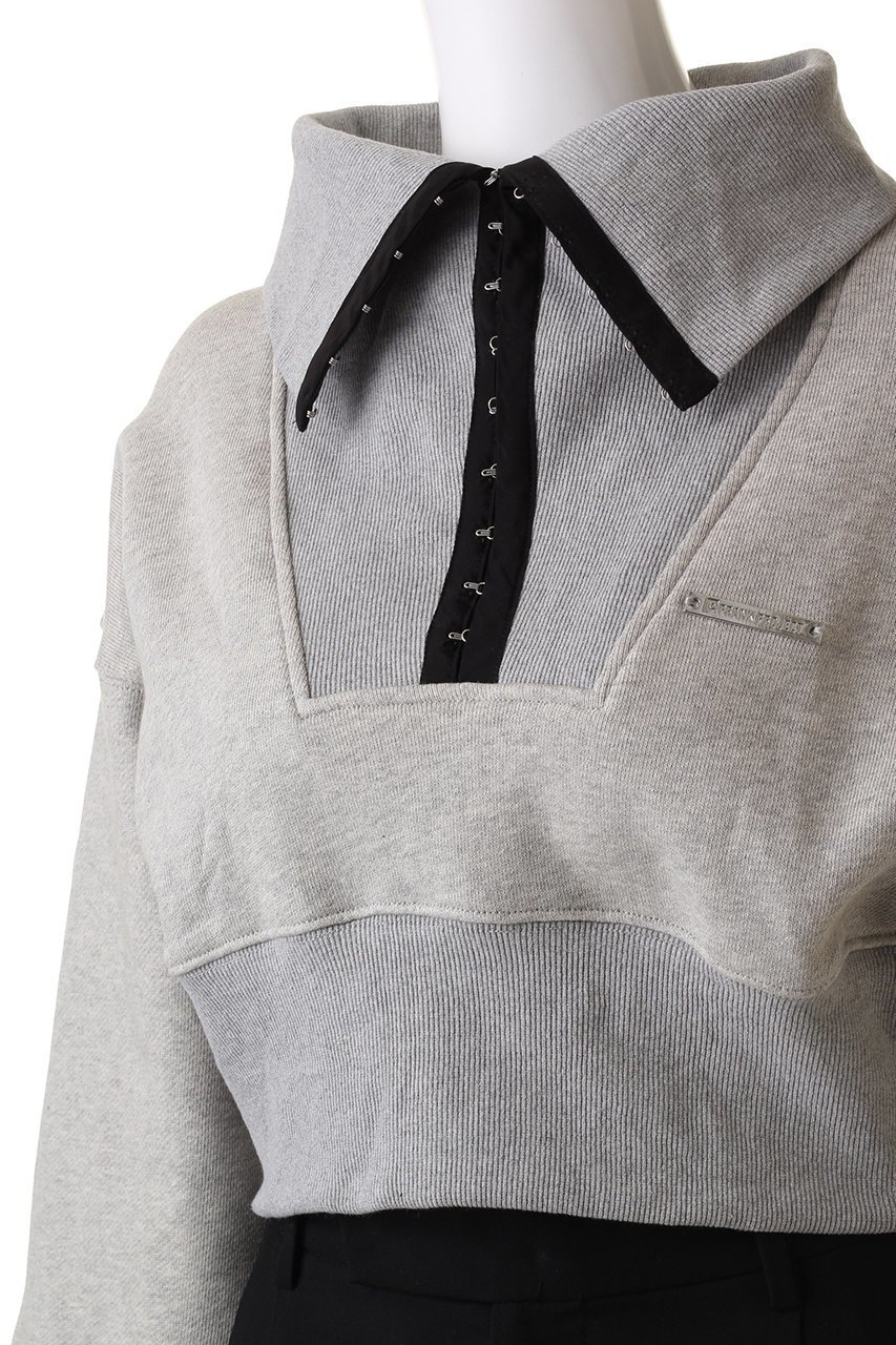 【プランク プロジェクト/PRANK PROJECT】のフックアイカラークロップドスウェット / Hook Eye Collar Cropped Sweatshirt 人気、トレンドファッション・服の通販 founy(ファニー) 　ファッション　Fashion　レディースファッション　WOMEN　トップス・カットソー　Tops/Tshirt　シャツ/ブラウス　Shirts/Blouses　パーカ　Sweats　ロング / Tシャツ　T-Shirts　スウェット　Sweat　カットソー　Cut and Sewn　おすすめ　Recommend　フロント　Front　ボトム　Bottom　other-5|ID: prp329100003757592 ipo3291000000031371291