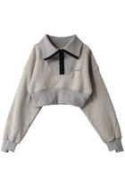 【プランク プロジェクト/PRANK PROJECT】のフックアイカラークロップドスウェット / Hook Eye Collar Cropped Sweatshirt GRY(グレー)|ID: prp329100003757592 ipo3291000000032842020
