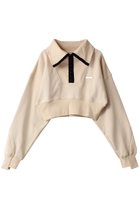 【プランク プロジェクト/PRANK PROJECT】のフックアイカラークロップドスウェット / Hook Eye Collar Cropped Sweatshirt IVR(アイボリー)|ID: prp329100003757592 ipo3291000000032842032