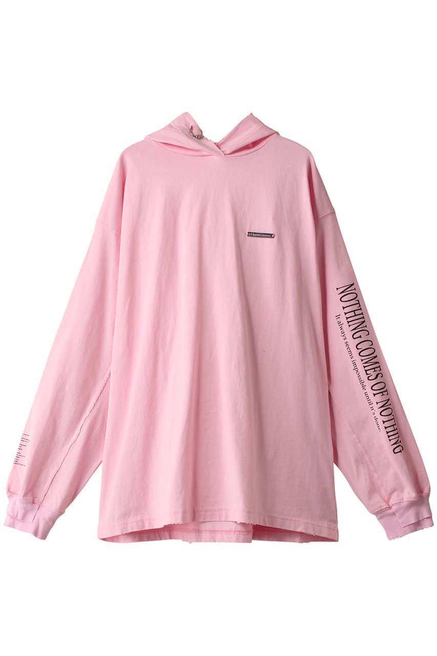 【プランク プロジェクト/PRANK PROJECT】のフード付きロンTEE / Hooded Long Sleeve Tee インテリア・キッズ・メンズ・レディースファッション・服の通販 founy(ファニー) 　ファッション　Fashion　レディースファッション　WOMEN　トップス・カットソー　Tops/Tshirt　シャツ/ブラウス　Shirts/Blouses　パーカ　Sweats　ロング / Tシャツ　T-Shirts　スウェット　Sweat　カットソー　Cut and Sewn　おすすめ　Recommend　インナー　Inner　ウォッシャブル　Washable　グラフィック　Graphic　ジャケット　Jacket　PNK(ピンク)|ID: prp329100003757594 ipo3291000000029771353