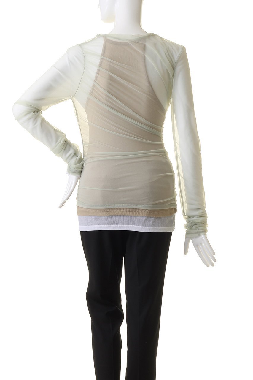 【プランク プロジェクト/PRANK PROJECT】のトリプルレイヤードシアートップ / Triple Layered Sheer Top 人気、トレンドファッション・服の通販 founy(ファニー) 　ファッション　Fashion　レディースファッション　WOMEN　トップス・カットソー　Tops/Tshirt　シャツ/ブラウス　Shirts/Blouses　ロング / Tシャツ　T-Shirts　カットソー　Cut and Sewn　インナー　Inner　ギャザー　Gather　今季　This Season　スリーブ　Sleeve　タンク　Tank　タンブラー　Tumbler　チュニック　Tunic　テレコ　Tereko　トリプル　Triple　長袖　Long Sleeve　ロング　Long　おすすめ　Recommend　エレガント 上品　Elegant　other-4|ID: prp329100003757596 ipo3291000000031387270