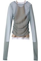 【プランク プロジェクト/PRANK PROJECT】のトリプルレイヤードシアートップ / Triple Layered Sheer Top GRY(グレー)|ID: prp329100003757596 ipo3291000000035791807
