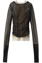 【プランク プロジェクト/PRANK PROJECT】のトリプルレイヤードシアートップ / Triple Layered Sheer Top 大人の最旬トレンドファッション&コーディネート founy(ファウニー) ファッション Fashion レディースファッション Fashion for Women トップス・カットソー Cut & Sew Tops シャツ・ブラウス・オフィスカジュアル Elegant Blouses & Button-Ups ロングTシャツ・Tシャツ Longline T-Shirts & Tees カットソー・ベーシックTシャツ Cut-and-Sewn Tops / Stretch Tees & Basics インナー Innerwear ギャザー Gathered, Ruffled 今季 This Season, Current Season スリーブ Sleeve, Long Sleeve / Short Sleeve タンク Tank Top, Sleeveless Top タンブラー Tumbler, Travel Mug チュニック Tunic, Long Top テレコ Ribbed, Rib Stitch トリプル Triple, Three Layers 長袖 Long Sleeve, Full Sleeve ロング Long, Long-Length おすすめ Recommended / Our Picks エレガント 上品 Elegant thumbnail BLK(ブラック)|ID: prp329100003757596 ipo3291000000036984697