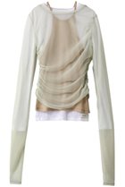 【プランク プロジェクト/PRANK PROJECT】のトリプルレイヤードシアートップ / Triple Layered Sheer Top 大人の最旬トレンドファッション&コーディネート founy(ファウニー) ファッション Fashion レディースファッション Fashion for Women トップス・カットソー Cut & Sew Tops シャツ・ブラウス・オフィスカジュアル Elegant Blouses & Button-Ups ロングTシャツ・Tシャツ Longline T-Shirts & Tees カットソー・ベーシックTシャツ Cut-and-Sewn Tops / Stretch Tees & Basics インナー Innerwear ギャザー Gathered, Ruffled 今季 This Season, Current Season スリーブ Sleeve, Long Sleeve / Short Sleeve タンク Tank Top, Sleeveless Top タンブラー Tumbler, Travel Mug チュニック Tunic, Long Top テレコ Ribbed, Rib Stitch トリプル Triple, Three Layers 長袖 Long Sleeve, Full Sleeve ロング Long, Long-Length おすすめ Recommended / Our Picks エレガント 上品 Elegant thumbnail LIME(ライム)|ID: prp329100003757596 ipo3291000000036984699