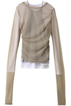 【プランク プロジェクト/PRANK PROJECT】のトリプルレイヤードシアートップ / Triple Layered Sheer Top 大人の最旬トレンドファッション&コーディネート founy(ファウニー) ファッション Fashion レディースファッション Fashion for Women トップス・カットソー Cut & Sew Tops シャツ・ブラウス・オフィスカジュアル Elegant Blouses & Button-Ups ロングTシャツ・Tシャツ Longline T-Shirts & Tees カットソー・ベーシックTシャツ Cut-and-Sewn Tops / Stretch Tees & Basics インナー Innerwear ギャザー Gathered, Ruffled 今季 This Season, Current Season スリーブ Sleeve, Long Sleeve / Short Sleeve タンク Tank Top, Sleeveless Top タンブラー Tumbler, Travel Mug チュニック Tunic, Long Top テレコ Ribbed, Rib Stitch トリプル Triple, Three Layers 長袖 Long Sleeve, Full Sleeve ロング Long, Long-Length おすすめ Recommended / Our Picks エレガント 上品 Elegant thumbnail BGE(ベージュ)|ID: prp329100003757596 ipo3291000000036984701