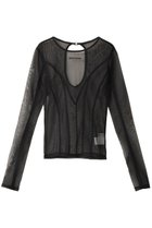 【プランク プロジェクト/PRANK PROJECT】のバックオープンシアートップス / Back Open Sheer Top BLK(ブラック)|ID: prp329100003757597 ipo3291000000035736225