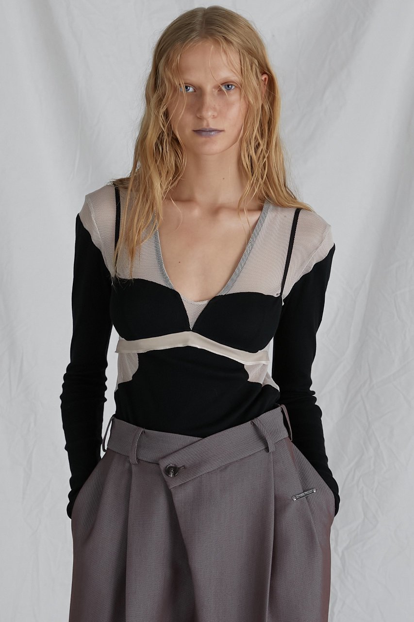 【プランク プロジェクト/PRANK PROJECT】のメッシュテレコトリムボディスーツ / Mesh Teleco Trim Bodysuit 人気、トレンドファッション・服の通販 founy(ファニー) 　ファッション　Fashion　レディースファッション　WOMEN　トップス・カットソー　Tops/Tshirt　キャミソール / ノースリーブ　No Sleeves　シャツ/ブラウス　Shirts/Blouses　ロング / Tシャツ　T-Shirts　カットソー　Cut and Sewn　おすすめ　Recommend　カッティング　Cutting　キャミソール　Camisole　コンビ　Combination　スポーティ　Sporty　スラックス　Slacks　タンク　Tank　テレコ　Tereko　デニム　Denim　メッシュ　Mesh　ランジェリー　Lingerie　other-7|ID: prp329100003757599 ipo3291000000031371225