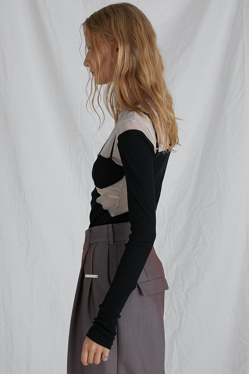 【プランク プロジェクト/PRANK PROJECT】のメッシュテレコトリムボディスーツ / Mesh Teleco Trim Bodysuit 人気、トレンドファッション・服の通販 founy(ファニー) 　ファッション　Fashion　レディースファッション　WOMEN　トップス・カットソー　Tops/Tshirt　キャミソール / ノースリーブ　No Sleeves　シャツ/ブラウス　Shirts/Blouses　ロング / Tシャツ　T-Shirts　カットソー　Cut and Sewn　おすすめ　Recommend　カッティング　Cutting　キャミソール　Camisole　コンビ　Combination　スポーティ　Sporty　スラックス　Slacks　タンク　Tank　テレコ　Tereko　デニム　Denim　メッシュ　Mesh　ランジェリー　Lingerie　other-8|ID: prp329100003757599 ipo3291000000031371227