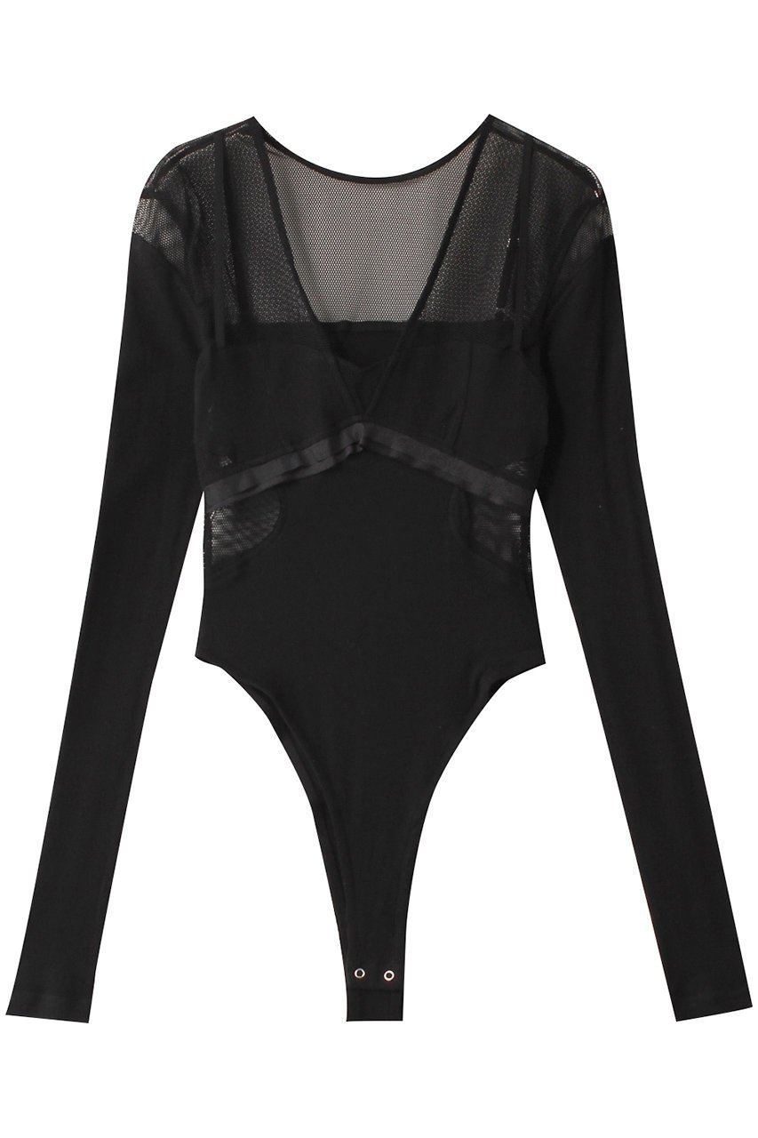 【プランク プロジェクト/PRANK PROJECT】のメッシュテレコトリムボディスーツ / Mesh Teleco Trim Bodysuit 人気、トレンドファッション・服の通販 founy(ファニー) 　ファッション　Fashion　レディースファッション　Fashion for Women　トップス・カットソー　Cut & Sew Tops　キャミソール&ノースリーブ　Camisoles & Sleeveless Tops　シャツ・ブラウス・オフィスカジュアル　Elegant Blouses & Button-Ups　ロングTシャツ・Tシャツ　Longline T-Shirts & Tees　カットソー・ベーシックTシャツ　Cut-and-Sewn Tops / Stretch Tees & Basics　おすすめ　Recommended / Our Picks　カッティング　Cutting Detail　キャミソール　Camisole, Spaghetti Strap Top　コンビ　Combo, Combination Style　スポーティ　Sporty, Casual Athletic　スラックス　Slacks, Dress Pants　タンク　Tank Top, Sleeveless Top　テレコ　Ribbed, Rib Stitch　デニム　Denim, Jeans Material　メッシュ　Mesh, Net Fabric　ランジェリー　Lingerie, Intimate Wear　 other-1|ID: prp329100003757599 ipo3291000000032838520