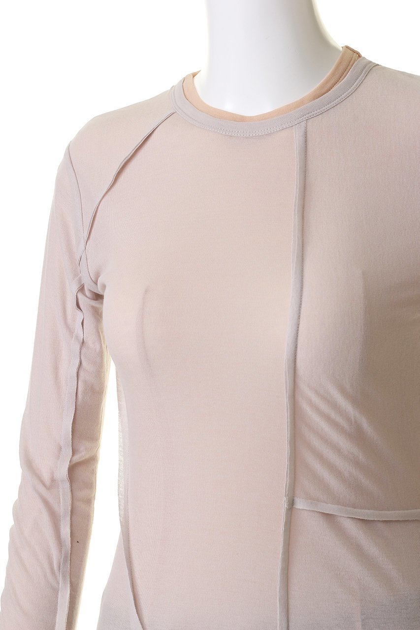 【プランク プロジェクト/PRANK PROJECT】のシアーフライスレイヤードトップ / Sheer Fraise Layered Top 人気、トレンドファッション・服の通販 founy(ファニー) ファッション Fashion レディースファッション Fashion for Women トップス・カットソー Cut & Sew Tops シャツ・ブラウス・オフィスカジュアル Elegant Blouses & Button-Ups ロングTシャツ・Tシャツ Longline T-Shirts & Tees カットソー・ベーシックTシャツ Cut-and-Sewn Tops / Stretch Tees & Basics インナー Innerwear スリーブ Sleeve, Long Sleeve / Short Sleeve リラックス Relax, Relaxed Fit ロング Long, Long-Length other-5|ID: prp329100003757606 ipo3291000000032935774