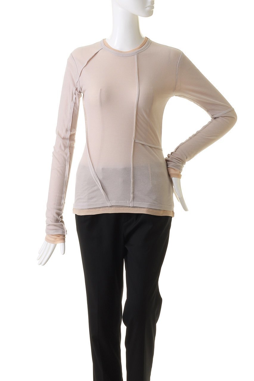 【プランク プロジェクト/PRANK PROJECT】のシアーフライスレイヤードトップ / Sheer Fraise Layered Top 人気、トレンドファッション・服の通販 founy(ファニー) 　ファッション　Fashion　レディースファッション　Fashion for Women　トップス・カットソー　Cut & Sew Tops　シャツ・ブラウス・オフィスカジュアル　Elegant Blouses & Button-Ups　ロングTシャツ・Tシャツ　Longline T-Shirts & Tees　カットソー・ベーシックTシャツ　Cut-and-Sewn Tops / Stretch Tees & Basics　インナー　Innerwear　スリーブ　Sleeve, Long Sleeve / Short Sleeve　リラックス　Relax, Relaxed Fit　ロング　Long, Long-Length　other-2|ID: prp329100003757606 ipo3291000000036666708