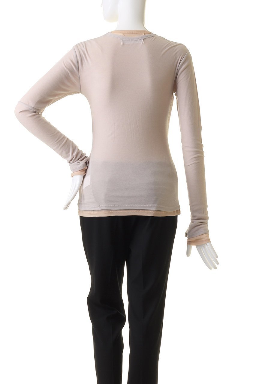 【プランク プロジェクト/PRANK PROJECT】のシアーフライスレイヤードトップ / Sheer Fraise Layered Top 人気、トレンドファッション・服の通販 founy(ファニー) 　ファッション　Fashion　レディースファッション　Fashion for Women　トップス・カットソー　Cut & Sew Tops　シャツ・ブラウス・オフィスカジュアル　Elegant Blouses & Button-Ups　ロングTシャツ・Tシャツ　Longline T-Shirts & Tees　カットソー・ベーシックTシャツ　Cut-and-Sewn Tops / Stretch Tees & Basics　インナー　Innerwear　スリーブ　Sleeve, Long Sleeve / Short Sleeve　リラックス　Relax, Relaxed Fit　ロング　Long, Long-Length　other-4|ID: prp329100003757606 ipo3291000000036666710