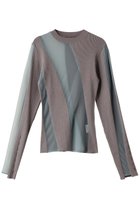 【プランク プロジェクト/PRANK PROJECT】のシアードッキングリブニット / Sheer Docking Rib Knit 人気、トレンドファッション・服の通販 founy(ファニー) ファッション Fashion レディースファッション Fashion for Women トップス・カットソー Cut & Sew Tops ニット Knit Tops & Sweaters カジュアルプルオーバー・ニットトップス Pullovers & Knit Tops / Casual Pullovers キャミ Camisole, Cami Top シアー Sheer, See-Through ビスチェ Bustier, Corset Top thumbnail GRY(グレー)|ID: prp329100003757609 ipo3291000000032950433