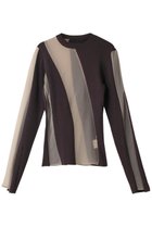 【プランク プロジェクト/PRANK PROJECT】のシアードッキングリブニット / Sheer Docking Rib Knit 人気、トレンドファッション・服の通販 founy(ファニー) ファッション Fashion レディースファッション Fashion for Women トップス・カットソー Cut & Sew Tops ニット Knit Tops & Sweaters カジュアルプルオーバー・ニットトップス Pullovers & Knit Tops / Casual Pullovers キャミ Camisole, Cami Top シアー Sheer, See-Through ビスチェ Bustier, Corset Top thumbnail BLK(ブラック)|ID: prp329100003757609 ipo3291000000032950438