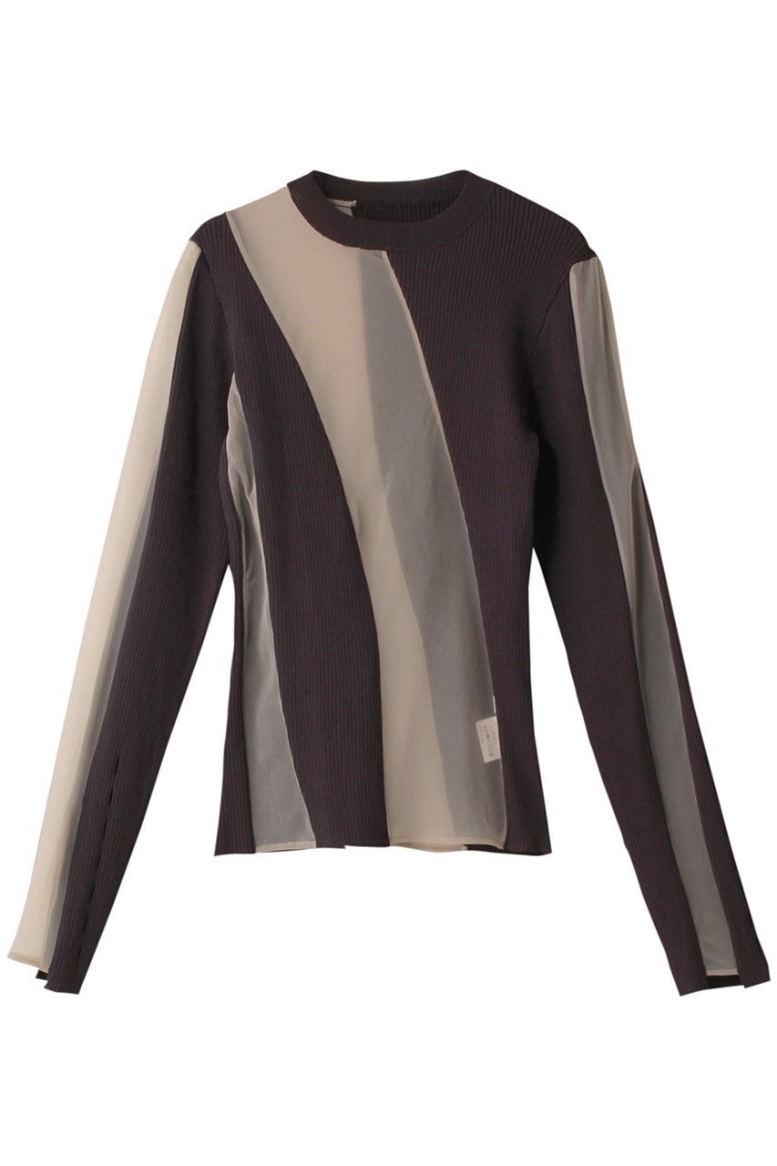 【プランク プロジェクト/PRANK PROJECT】のシアードッキングリブニット / Sheer Docking Rib Knit インテリア・キッズ・メンズ・レディースファッション・服の通販 founy(ファニー) 　ファッション　Fashion　レディースファッション　Fashion for Women　トップス・カットソー　Cut & Sew Tops　ニット　Knit Tops & Sweaters　カジュアルプルオーバー・ニットトップス　Pullovers & Knit Tops / Casual Pullovers　キャミ　Camisole, Cami Top　シアー　Sheer, See-Through　ビスチェ　Bustier, Corset Top　BLK(ブラック)|ID: prp329100003757609 ipo3291000000032950438