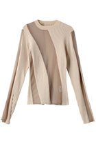 【プランク プロジェクト/PRANK PROJECT】のシアードッキングリブニット / Sheer Docking Rib Knit 人気、トレンドファッション・服の通販 founy(ファニー) ファッション Fashion レディースファッション Fashion for Women トップス・カットソー Cut & Sew Tops ニット Knit Tops & Sweaters カジュアルプルオーバー・ニットトップス Pullovers & Knit Tops / Casual Pullovers キャミ Camisole, Cami Top シアー Sheer, See-Through ビスチェ Bustier, Corset Top thumbnail BGE(ベージュ)|ID: prp329100003757609 ipo3291000000032950446