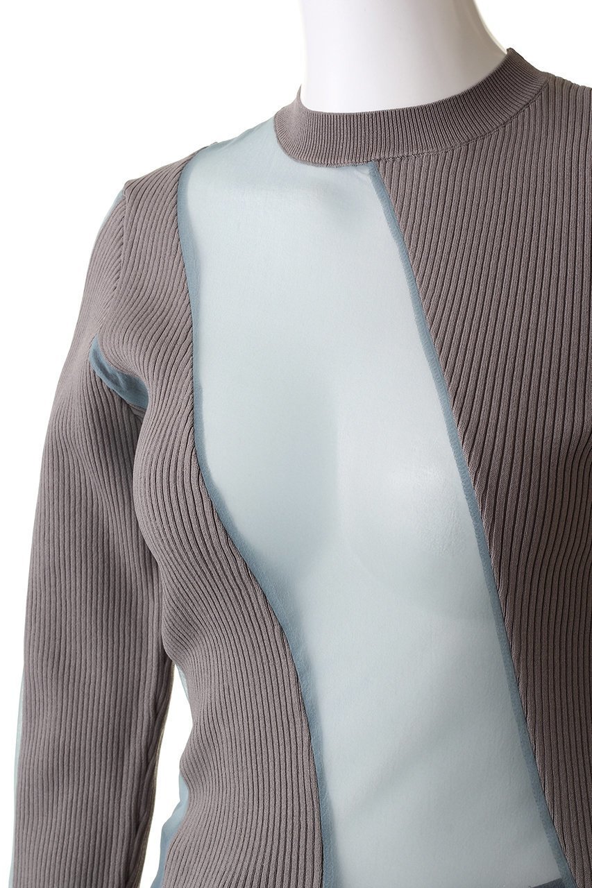 【プランク プロジェクト/PRANK PROJECT】のシアードッキングリブニット / Sheer Docking Rib Knit 人気、トレンドファッション・服の通販 founy(ファニー) 　ファッション　Fashion　レディースファッション　Fashion for Women　トップス・カットソー　Cut & Sew Tops　ニット　Knit Tops & Sweaters　カジュアルプルオーバー・ニットトップス　Pullovers & Knit Tops / Casual Pullovers　キャミ　Camisole, Cami Top　シアー　Sheer, See-Through　ビスチェ　Bustier, Corset Top　other-5|ID: prp329100003757609 ipo3291000000036884186