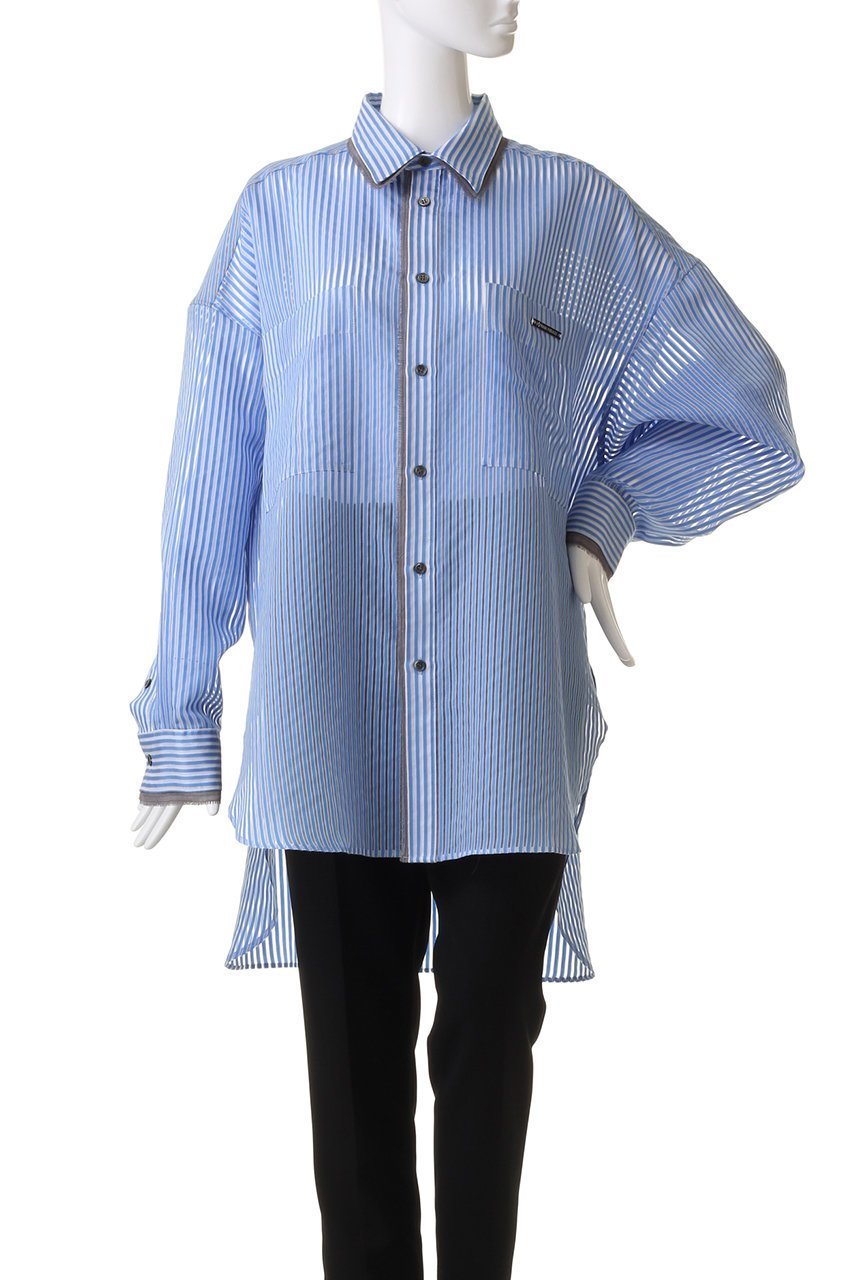 【プランク プロジェクト/PRANK PROJECT】のシアーストライプシャツ / Sheer Stripe Shirt 人気、トレンドファッション・服の通販 founy(ファニー) 　ファッション　Fashion　レディースファッション　WOMEN　トップス・カットソー　Tops/Tshirt　シャツ/ブラウス　Shirts/Blouses　おすすめ　Recommend　シアー　Sheer　ストライプ　Stripe　スリーブ　Sleeve　チュニック　Tunic　ビスチェ　Bustier　ロング　Long　other-2|ID: prp329100003757610 ipo3291000000031387308