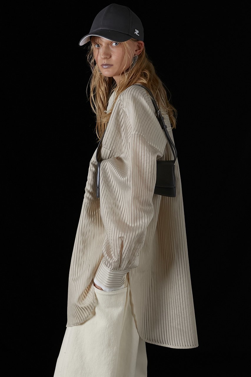 【プランク プロジェクト/PRANK PROJECT】のシアーストライプシャツ / Sheer Stripe Shirt 人気、トレンドファッション・服の通販 founy(ファニー) 　ファッション　Fashion　レディースファッション　Fashion for Women　トップス・カットソー　Cut & Sew Tops　シャツ・ブラウス・オフィスカジュアル　Elegant Blouses & Button-Ups　おすすめ　Recommended / Our Picks　シアー　Sheer, See-Through　ストライプ　Stripe, Striped Pattern　スリーブ　Sleeve, Long Sleeve / Short Sleeve　チュニック　Tunic, Long Top　ビスチェ　Bustier, Corset Top　ロング　Long, Long-Length　other-7|ID: prp329100003757610 ipo3291000000032920491