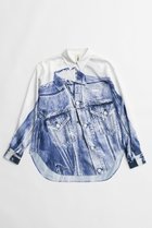 【プランク プロジェクト/PRANK PROJECT】のデニムプリントシャツ / Denim Printed Shirt BLU(ブルー)|ID:prp329100003757611