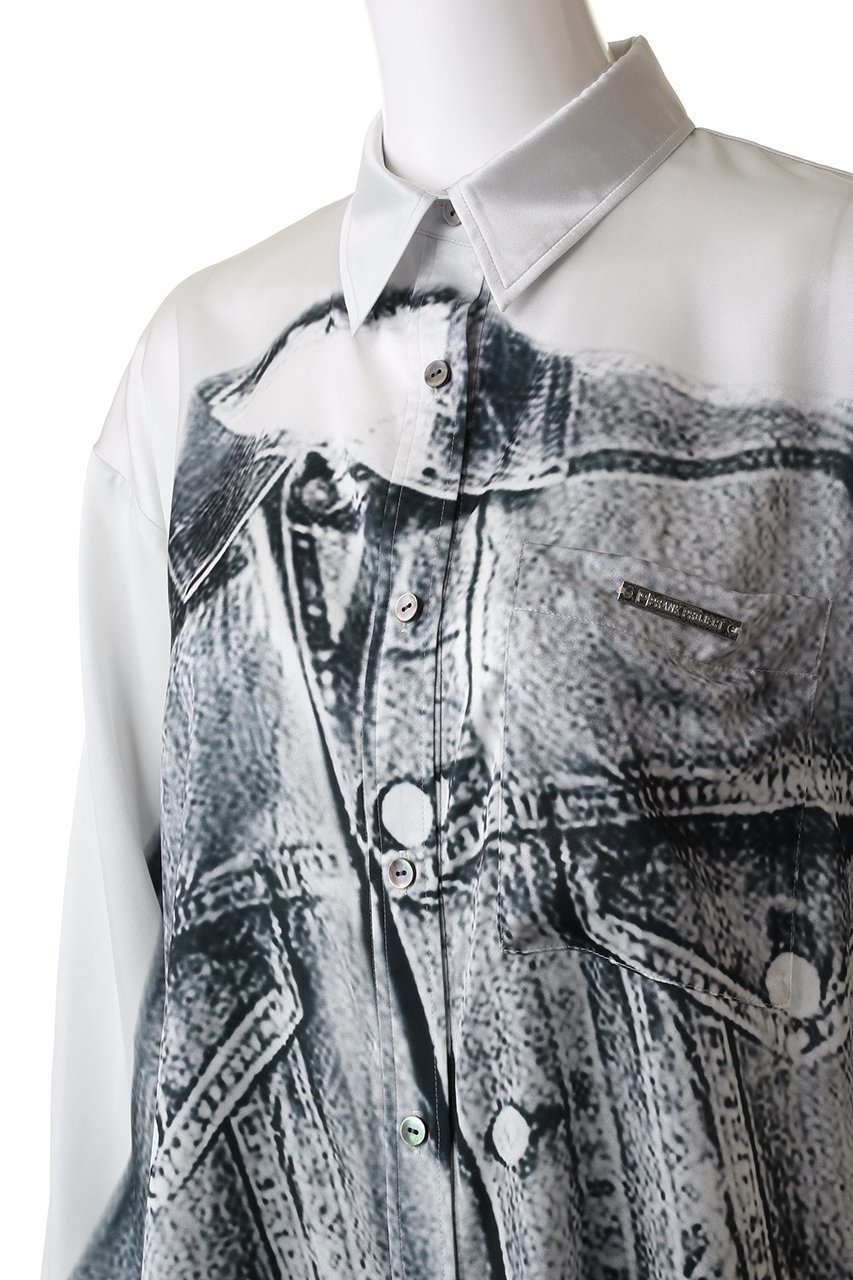 【プランク プロジェクト/PRANK PROJECT】のデニムプリントシャツ / Denim Printed Shirt 人気、トレンドファッション・服の通販 founy(ファニー) 　ファッション　Fashion　レディースファッション　WOMEN　トップス・カットソー　Tops/Tshirt　キャミソール / ノースリーブ　No Sleeves　シャツ/ブラウス　Shirts/Blouses　ロング / Tシャツ　T-Shirts　カットソー　Cut and Sewn　おすすめ　Recommend　キャミソール　Camisole　サテン　Satin　ジャケット　Jacket　セットアップ　Set Up　タンク　Tank　デニム　Denim　プリント　Print　リアル　Real　other-5|ID: prp329100003757611 ipo3291000000031387329