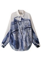 【プランク プロジェクト/PRANK PROJECT】のデニムプリントシャツ / Denim Printed Shirt BLU(ブルー)|ID: prp329100003757611 ipo3291000000036667758