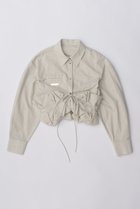【プランク プロジェクト/PRANK PROJECT】のボリュームフリルショートシャツ / Voluminous Ruffled Short Shirt WHT(ホワイト)|ID:prp329100003757613