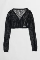 【プランク プロジェクト/PRANK PROJECT】のレースフックショートカーディガン / Lace Hook Short Cardigan BLK(ブラック)|ID: prp329100003757614 ipo3291000000024750433