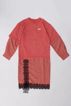 【プランク プロジェクト/PRANK PROJECT】のダメージTレイヤードシャツワンピース / Damaged Tee Layered Shirt One Piece RED(レッド)|ID: prp329100003757616 ipo3291000000024750441