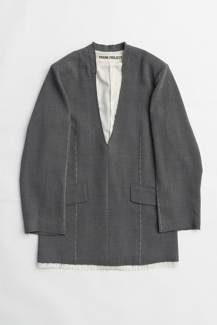 【プランク プロジェクト/PRANK PROJECT】のスーチングカットオフチュニック / Suiting Cut-off Tunic インテリア・キッズ・メンズ・レディースファッション・服の通販 founy(ファニー) https://founy.com/ ファッション Fashion レディースファッション WOMEN ワンピース Dress チュニック Tunic おすすめ Recommend ジャケット Jacket ソックス Socks タイツ Tights チュニック Tunic ハンド Hand モダン Modern モチーフ Motif レース Race |ID: prp329100003757617 ipo3291000000024750442