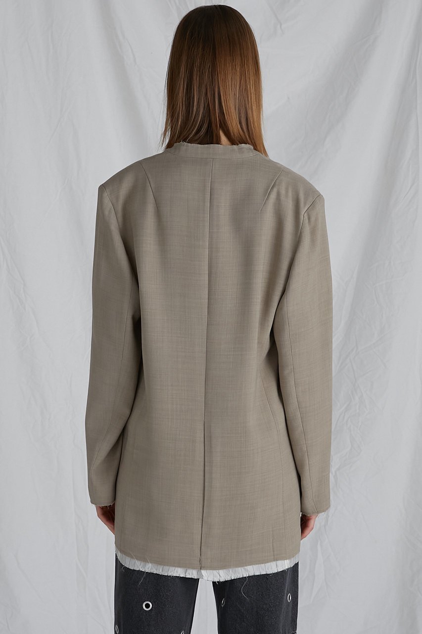 【プランク プロジェクト/PRANK PROJECT】のスーチングカットオフチュニック / Suiting Cut-off Tunic 人気、トレンドファッション・服の通販 founy(ファニー) 　ファッション　Fashion　レディースファッション　Fashion for Women　ワンピース　Dresses　チュニック　Tunic Tops & Dresses　おすすめ　Recommended / Our Picks　ジャケット　Jacket, Outerwear　ソックス　Socks, Hosiery　タイツ　Tights, Legwear　チュニック　Tunic, Long Top　ハンド　Hand, Handmade　モダン　Modern, Contemporary　モチーフ　Motif, Design Theme　レース　Lace, Lace Fabric　other-4|ID: prp329100003757617 ipo3291000000032899932