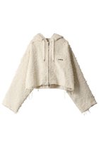 【プランク プロジェクト/PRANK PROJECT】のツイードカットオフショートパーカー / Tweed Cut-Off Short Hoodie WHT(ホワイト)|ID: prp329100003757622 ipo3291000000032959030