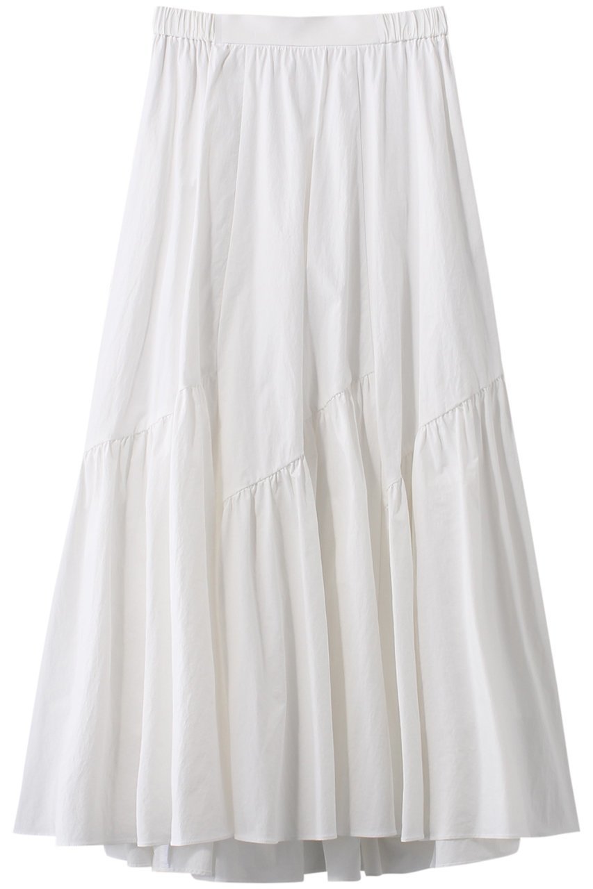 【アルアバイル/allureville】のバイヤス切替ギャザースカート インテリア・キッズ・メンズ・レディースファッション・服の通販 founy(ファニー) ファッション Fashion レディースファッション Fashion for Women スカート Skirts ロングスカート Long Skirts / Maxi & Midi Skirts エレガント 上品 Elegant ギャザー Gathered, Ruffled スニーカー Sneakers, Trainers ティアード Tiered, Tiered Style バイアス Bias, Diagonal Cut ロング Long, Long-Length 切替 Switching, Contrast Panel ホワイト|ID: prp329100003760229 ipo3291000000032929126