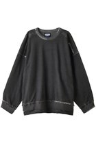 【メゾンスペシャル/MAISON SPECIAL】の【UNISEX】ヘビースウェットオーバーダイエンブロイダリーダメージ BLK(ブラック)|ID: prp329100003761420 ipo3291000000028552951