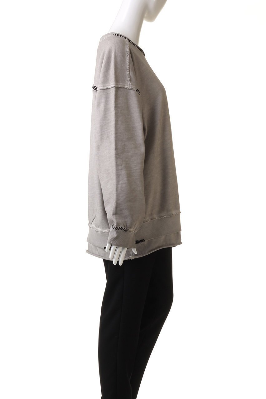 【メゾンスペシャル/MAISON SPECIAL】の【UNISEX】ヘビースウェットオーバーダイエンブロイダリーダメージ 人気、トレンドファッション・服の通販 founy(ファニー) 　ファッション　Fashion　レディースファッション　WOMEN　トップス・カットソー　Tops/Tshirt　シャツ/ブラウス　Shirts/Blouses　パーカ　Sweats　ロング / Tシャツ　T-Shirts　スウェット　Sweat　カットソー　Cut and Sewn　ユニセックス　Unisex　シンプル　Simple　スウェット　Sweat　スリーブ　Sleeve　ダメージ　Damage　ボトム　Bottom　ロング　Long　エレガント 上品　Elegant　other-3|ID: prp329100003761420 ipo3291000000031400865