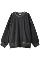 【メゾンスペシャル/MAISON SPECIAL】の【UNISEX】ヘビースウェットオーバーダイエンブロイダリーダメージ BLK(ブラック)|ID: prp329100003761420 ipo3291000000032919672