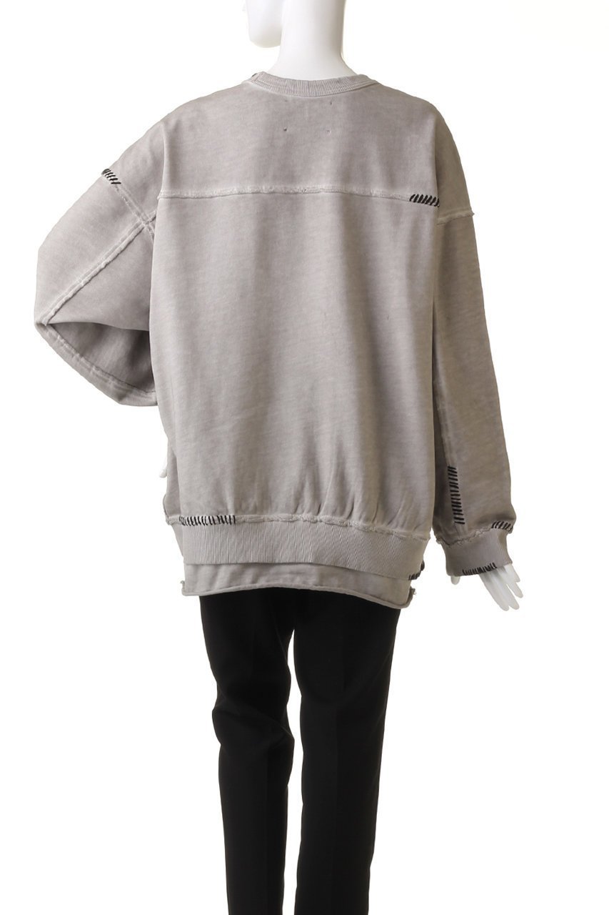 【メゾンスペシャル/MAISON SPECIAL】の【UNISEX】ヘビースウェットオーバーダイエンブロイダリーダメージ 人気、トレンドファッション・服の通販 founy(ファニー) 　ファッション　Fashion　レディースファッション　Fashion for Women　トップス・カットソー　Cut & Sew Tops　シャツ・ブラウス・オフィスカジュアル　Elegant Blouses & Button-Ups　レディースパーカー・カジュアルフーディー　Casual Hoodies & Sweatshirts　ロングTシャツ・Tシャツ　Longline T-Shirts & Tees　スウェット・クルーネックトップス　Sweatshirts & Crewnecks / Relaxed Fit Sweat Tops　カットソー・ベーシックTシャツ　Cut-and-Sewn Tops / Stretch Tees & Basics　ユニセックス　Unisex, Genderless　シンプル　Simple, Minimal　スウェット / スエット　Sweatshirt, Sweatwear　スリーブ　Sleeve, Long Sleeve / Short Sleeve　ダメージ　Distressed, Destroyed　ボトム　Bottoms, Lower Wear　ロング　Long, Long-Length　エレガント 上品　Elegant　other-4|ID: prp329100003761420 ipo3291000000032919713