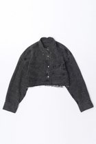 【メゾンスペシャル/MAISON SPECIAL】のWasher Denim Oversized Short Shirt/ワッシャーデニムオーバーショートシャツ BLK(ブラック)|ID:prp329100003761427