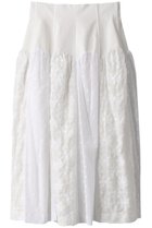 【ミュベール/MUVEIL】のフラワーモチーフスカート 人気、トレンドファッション・服の通販 founy(ファニー) ファッション Fashion レディースファッション WOMEN スカート Skirt おすすめ Recommend コルセット Corset フォルム Form ヨーク Yoke thumbnail ホワイト|ID: prp329100003764148 ipo3291000000024792293