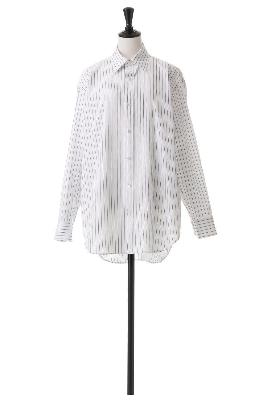【ブラミンク/BLAMINK】のコットンストライプレギュラーシャツ 人気、トレンドファッション・服の通販 founy(ファニー) 　ファッション　Fashion　レディースファッション　Fashion for Women　トップス・カットソー　Cut & Sew Tops　シャツ・ブラウス・オフィスカジュアル　Elegant Blouses & Button-Ups　ストライプ　Stripe, Striped Pattern　スリーブ　Sleeve, Long Sleeve / Short Sleeve　トレンド　Trend, Trending Now　ロング　Long, Long-Length　other-2|ID: prp329100003766041 ipo3291000000032878463