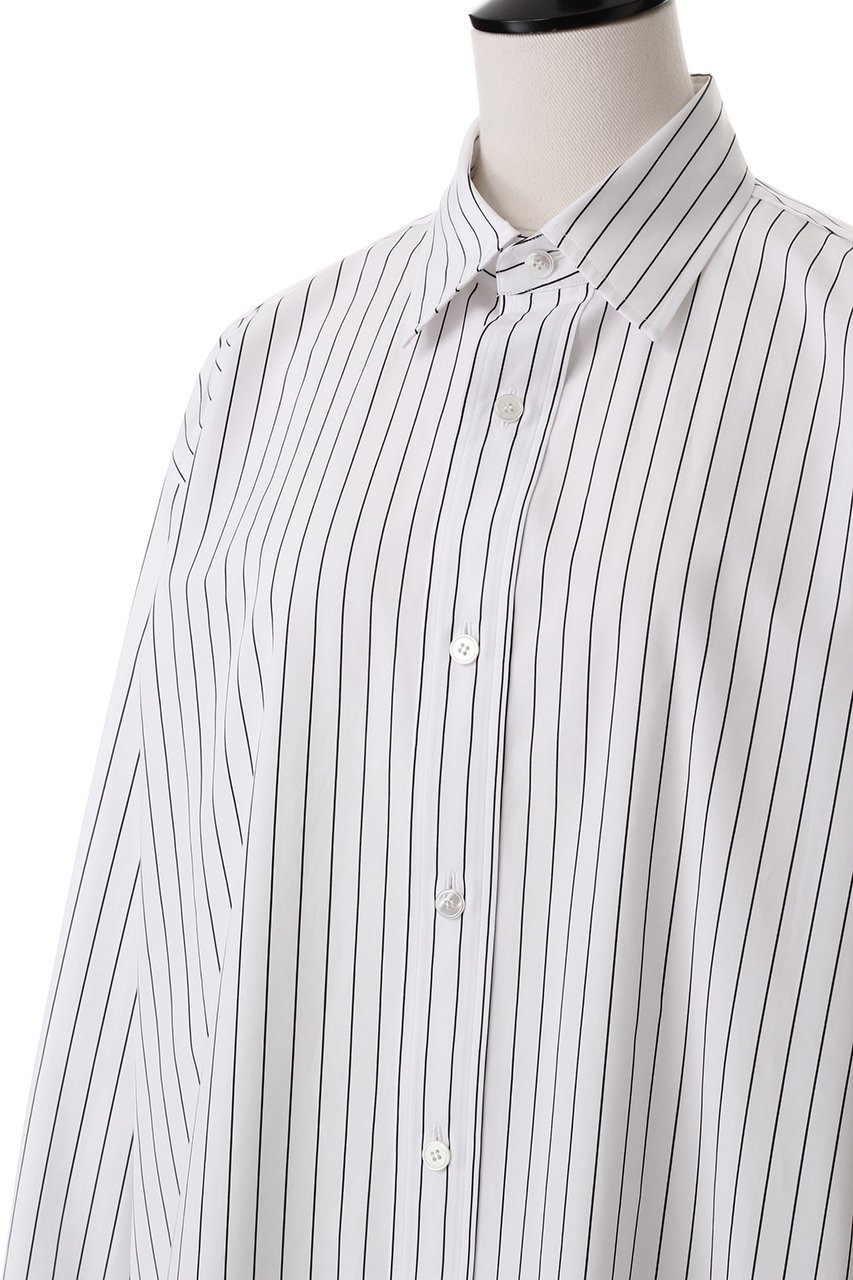 【ブラミンク/BLAMINK】のコットンストライプレギュラーシャツ 人気、トレンドファッション・服の通販 founy(ファニー) 　ファッション　Fashion　レディースファッション　Fashion for Women　トップス・カットソー　Cut & Sew Tops　シャツ・ブラウス・オフィスカジュアル　Elegant Blouses & Button-Ups　ストライプ　Stripe, Striped Pattern　スリーブ　Sleeve, Long Sleeve / Short Sleeve　トレンド　Trend, Trending Now　ロング　Long, Long-Length　other-5|ID: prp329100003766041 ipo3291000000032878480