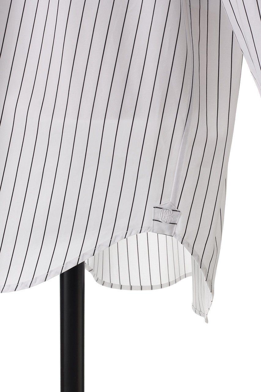 【ブラミンク/BLAMINK】のコットンストライプレギュラーシャツ 人気、トレンドファッション・服の通販 founy(ファニー) 　ファッション　Fashion　レディースファッション　Fashion for Women　トップス・カットソー　Cut & Sew Tops　シャツ・ブラウス・オフィスカジュアル　Elegant Blouses & Button-Ups　ストライプ　Stripe, Striped Pattern　スリーブ　Sleeve, Long Sleeve / Short Sleeve　トレンド　Trend, Trending Now　ロング　Long, Long-Length　other-6|ID: prp329100003766041 ipo3291000000032878487