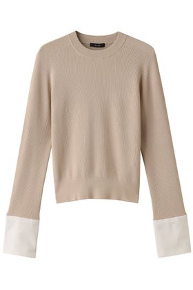 【アルアバイル/allureville】 シャツカフスコンビプルオーバー B人気、トレンドファッション・服の通販 founy(ファニー) ファッション Fashion レディースファッション Fashion for Women トップス・カットソー Cut & Sew Tops ニット Knit Tops & Sweaters シャツ・ブラウス・オフィスカジュアル Elegant Blouses & Button-Ups カジュアルプルオーバー・ニットトップス Pullovers & Knit Tops / Casual Pullovers カフス Cuff Design シンプル Simple, Minimal ジャケット Jacket, Outerwear |ID:prp329100003766047