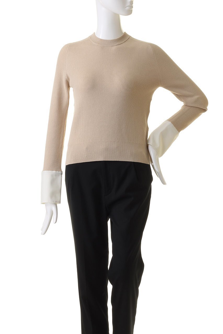 【アルアバイル/allureville】のシャツカフスコンビプルオーバー B 人気、トレンドファッション・服の通販 founy(ファニー) 　ファッション　Fashion　レディースファッション　Fashion for Women　トップス・カットソー　Cut & Sew Tops　ニット　Knit Tops & Sweaters　シャツ・ブラウス・オフィスカジュアル　Elegant Blouses & Button-Ups　カジュアルプルオーバー・ニットトップス　Pullovers & Knit Tops / Casual Pullovers　カフス　Cuff Design　シンプル　Simple, Minimal　ジャケット　Jacket, Outerwear　other-2|ID: prp329100003766047 ipo3291000000035962952