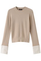 【アルアバイル/allureville】のシャツカフスコンビプルオーバー B 人気、トレンドファッション・服の通販 founy(ファニー) ファッション Fashion レディースファッション Fashion for Women トップス・カットソー Cut & Sew Tops ニット Knit Tops & Sweaters シャツ・ブラウス・オフィスカジュアル Elegant Blouses & Button-Ups カジュアルプルオーバー・ニットトップス Pullovers & Knit Tops / Casual Pullovers カフス Cuff Design シンプル Simple, Minimal ジャケット Jacket, Outerwear thumbnail ベージュ|ID: prp329100003766047 ipo3291000000036098815