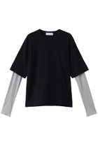 【リムアーク/RIM.ARK】のLayered tereko L/T shirt/シャツ 人気、トレンドファッション・服の通販 founy(ファニー) ファッション Fashion レディースファッション Fashion for Women トップス・カットソー Cut & Sew Tops シャツ・ブラウス・オフィスカジュアル Elegant Blouses & Button-Ups ロングTシャツ・Tシャツ Longline T-Shirts & Tees カットソー・ベーシックTシャツ Cut-and-Sewn Tops / Stretch Tees & Basics カットソー Cut and Sewn Top スリーブ Sleeve, Long Sleeve / Short Sleeve テレコ Ribbed, Rib Stitch ドッキング Docking, Mixed Material ロング Long, Long-Length 半袖 Short Sleeve, Half Sleeve 長袖 Long Sleeve, Full Sleeve thumbnail ネイビー|ID: prp329100003766089 ipo3291000000034969246