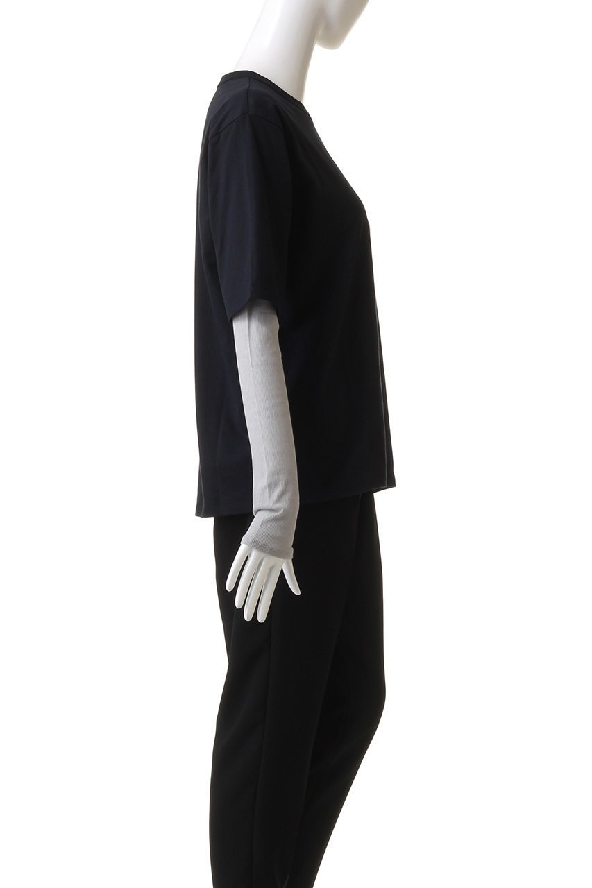 【リムアーク/RIM.ARK】のLayered tereko L/T shirt/シャツ 人気、トレンドファッション・服の通販 founy(ファニー) 　ファッション　Fashion　レディースファッション　Fashion for Women　トップス・カットソー　Cut & Sew Tops　シャツ・ブラウス・オフィスカジュアル　Elegant Blouses & Button-Ups　ロングTシャツ・Tシャツ　Longline T-Shirts & Tees　カットソー・ベーシックTシャツ　Cut-and-Sewn Tops / Stretch Tees & Basics　カットソー　Cut and Sewn Top　スリーブ　Sleeve, Long Sleeve / Short Sleeve　テレコ　Ribbed, Rib Stitch　ドッキング　Docking, Mixed Material　ロング　Long, Long-Length　半袖　Short Sleeve, Half Sleeve　長袖　Long Sleeve, Full Sleeve　other-3|ID: prp329100003766089 ipo3291000000034969249