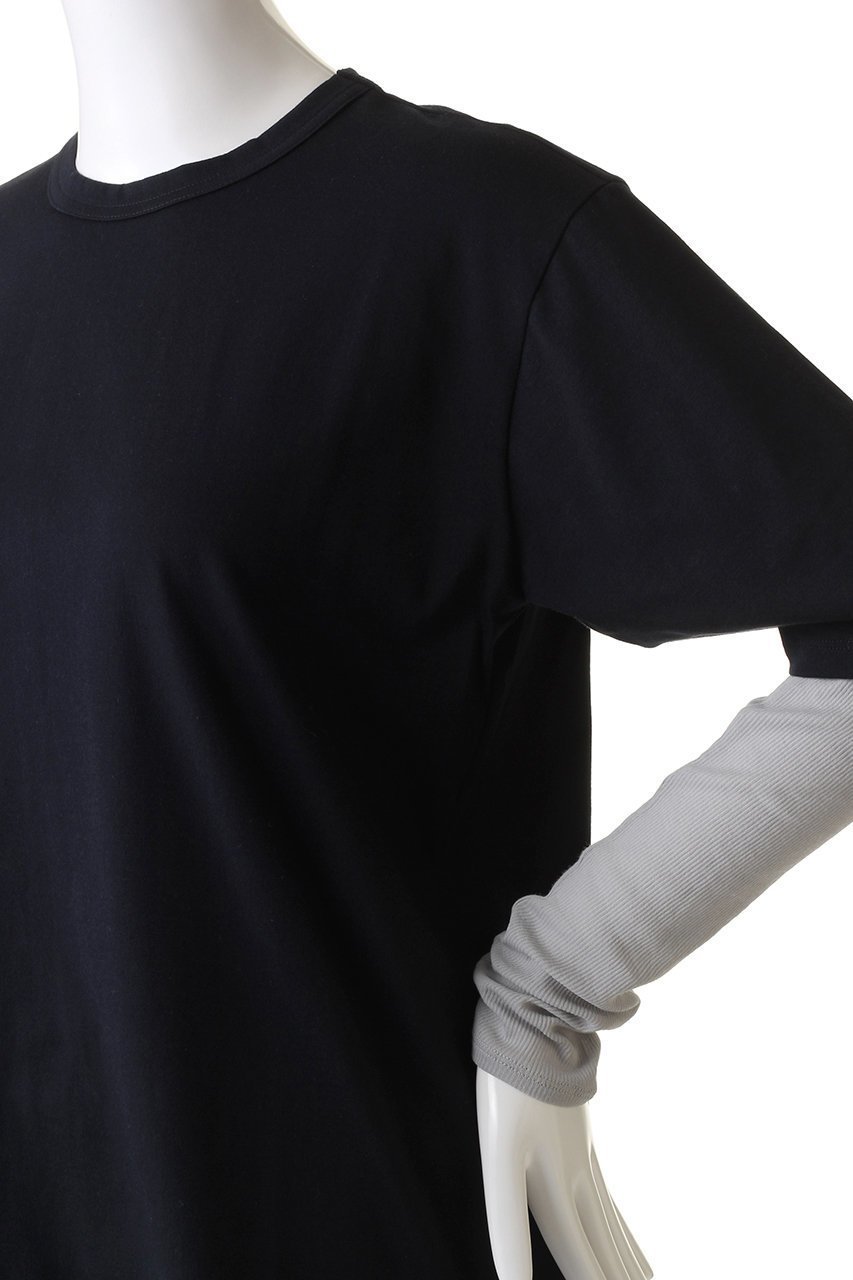 【リムアーク/RIM.ARK】のLayered tereko L/T shirt/シャツ 人気、トレンドファッション・服の通販 founy(ファニー) 　ファッション　Fashion　レディースファッション　Fashion for Women　トップス・カットソー　Cut & Sew Tops　シャツ・ブラウス・オフィスカジュアル　Elegant Blouses & Button-Ups　ロングTシャツ・Tシャツ　Longline T-Shirts & Tees　カットソー・ベーシックTシャツ　Cut-and-Sewn Tops / Stretch Tees & Basics　カットソー　Cut and Sewn Top　スリーブ　Sleeve, Long Sleeve / Short Sleeve　テレコ　Ribbed, Rib Stitch　ドッキング　Docking, Mixed Material　ロング　Long, Long-Length　半袖　Short Sleeve, Half Sleeve　長袖　Long Sleeve, Full Sleeve　other-5|ID: prp329100003766089 ipo3291000000034969251